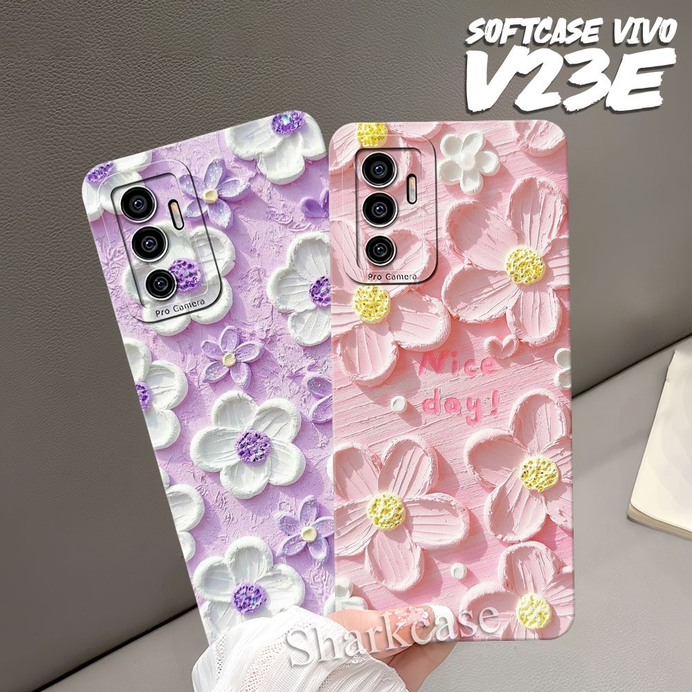 Softcase VIVO V20SE / VIVO S1 / S1 PRO / Z1 PRO / V23E / V23 5G Motif Bunga Aesthetic Terbaru Kekini