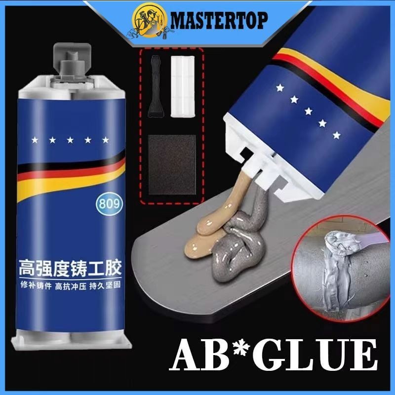 100g Lem AB Besi Super Kuat Tahan Panas Lem Besi Kayu Kaca Plastik Karet Metal Lem Perekat Super Unt