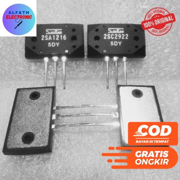 TRANSISTOR TR FINAL SANKEN 5DY SA1216 SC2922 SATU SET ORIGINAL SUPER JAPAN