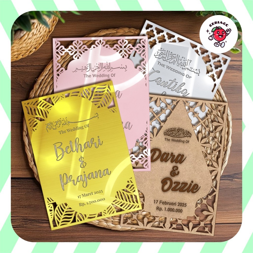 Mahar akrilik pernikahan | Seserahan pernikahan | Mahar aesthetic akrilik gold silver | Souvenir per