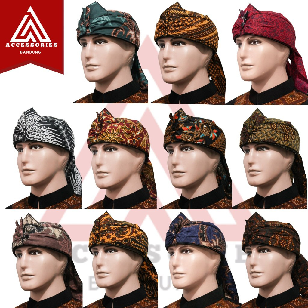 $% Iket Blangkon Sunda Jawa Udeng / Blangkon Jawa merah terbaru $%$