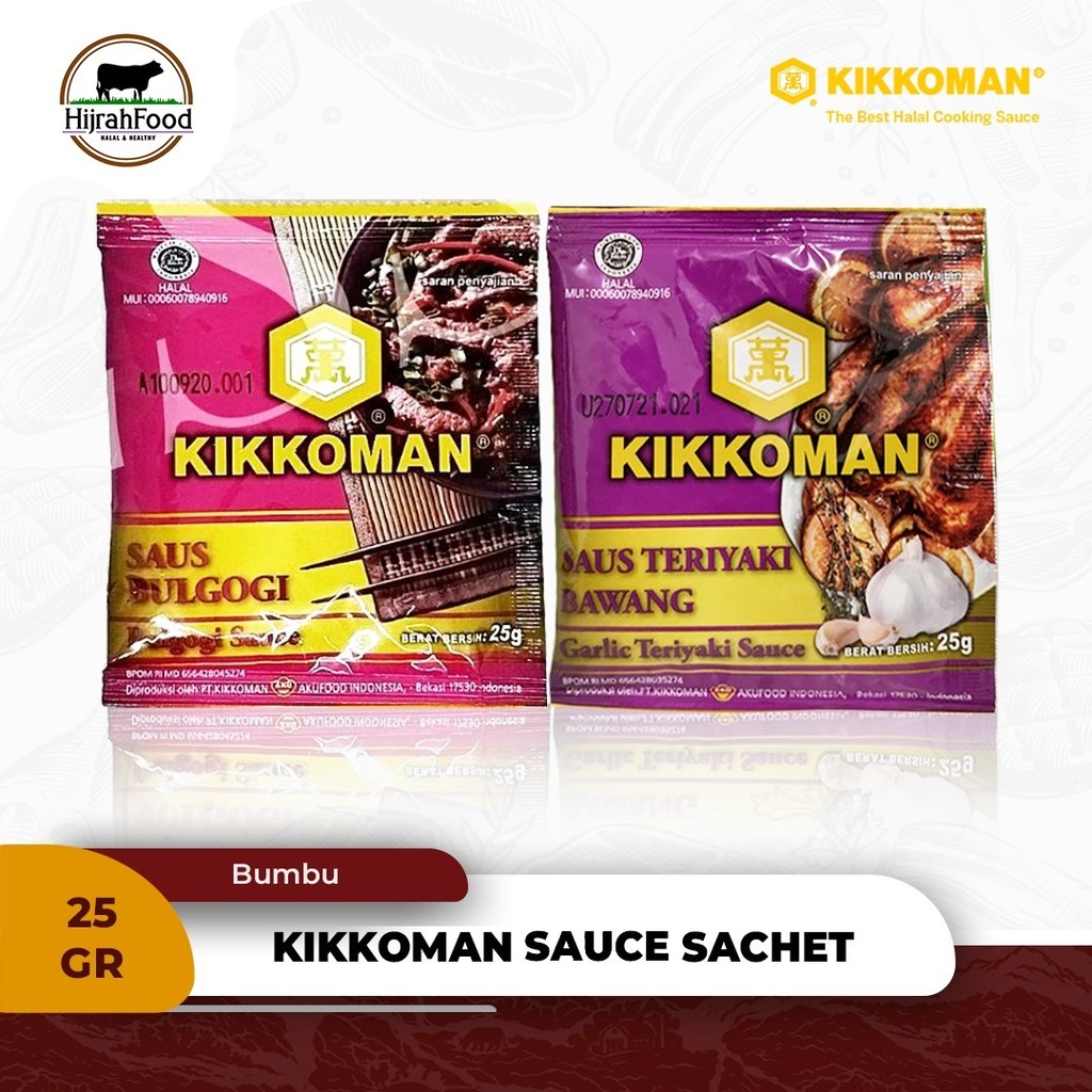 

Kikkoman Sauce Sachet | Saus Garlic Teriyaki / Saus Bulgogi Sachet