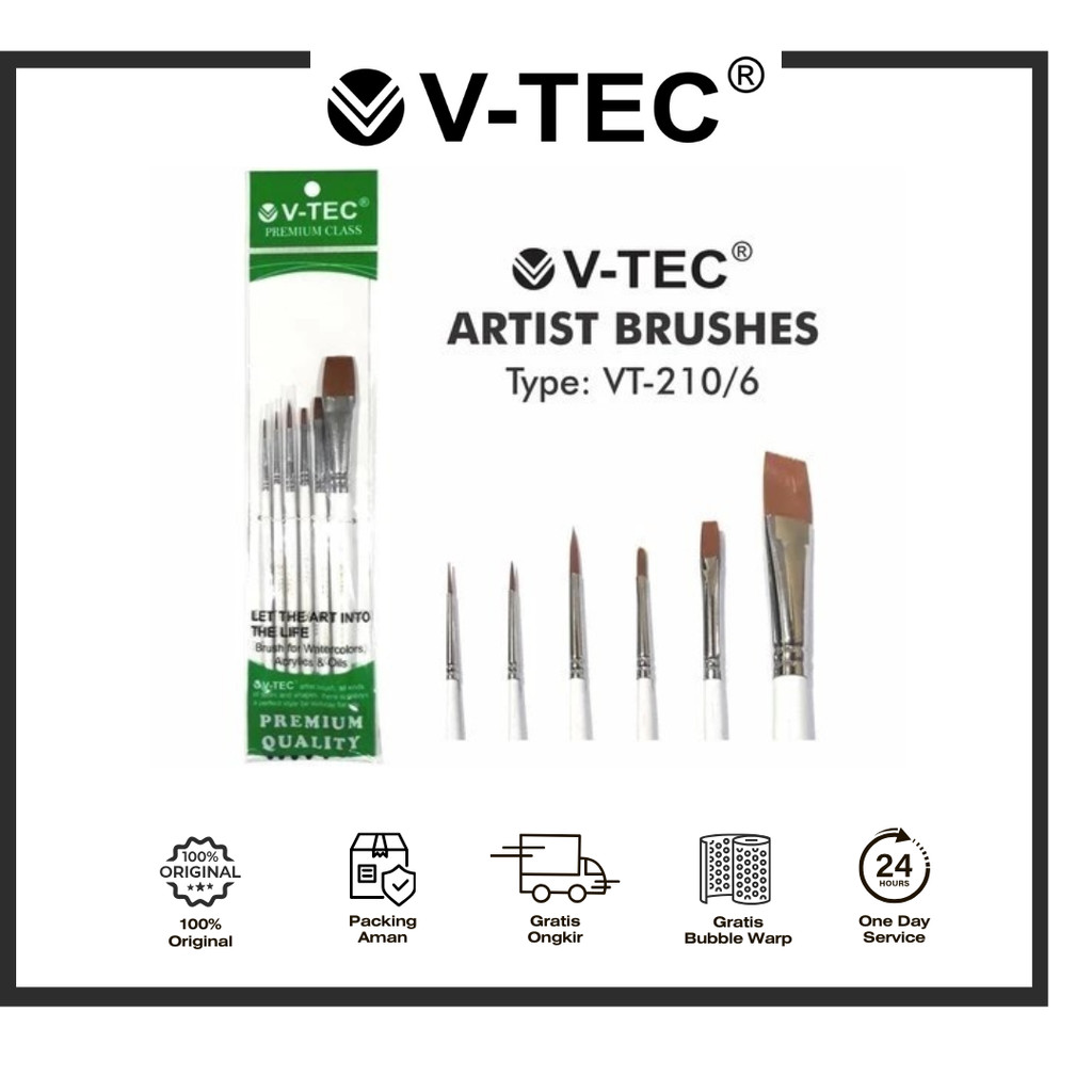 

V-TEC KUAS TYPE VT-210 / 6 PCS