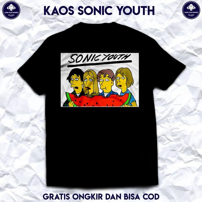 (COD) Kaos Baju Band Sonic Youth. Kaos Musik Band Rock Sonic Youth Original. - S