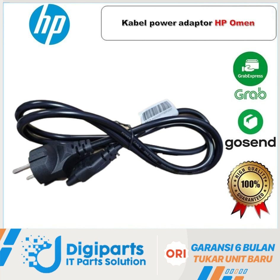 Kabel power adaptor HP Omen 15 Omen 16 Omen 17 3 lubang Terbaru