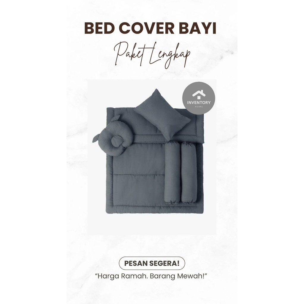 Bedcover Bayi Katun | Alas Tidur Matras Bayi | Selimut Motif Polos Lembut Empuk