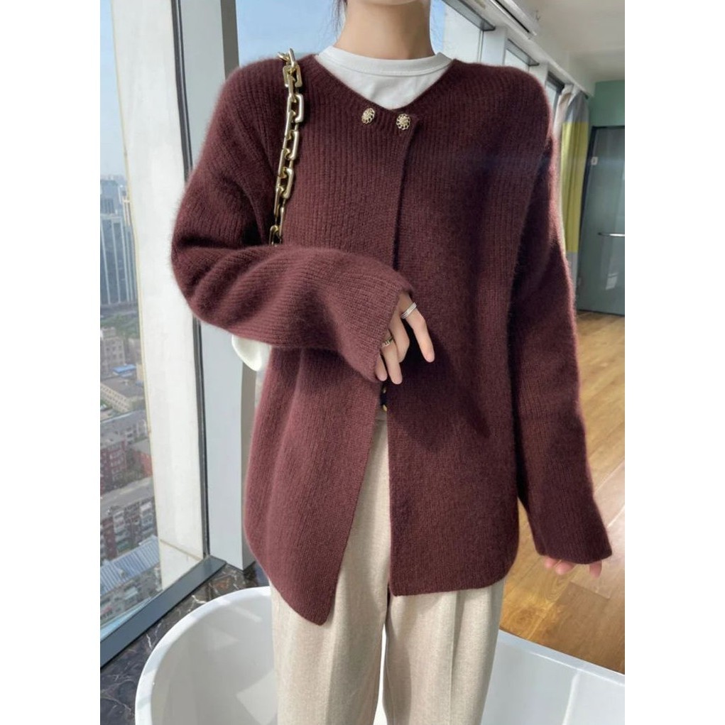 XALISHOP HECTIC Selena Cardigan Basic Knitwear Wanita - Atasan Top Button Knit Cardigan Premium - Ou