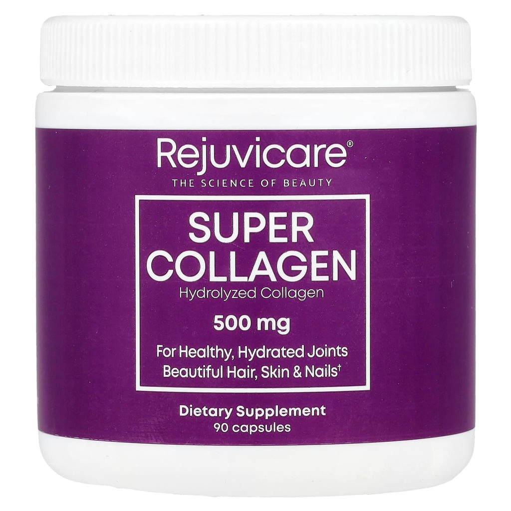 Rejuvicare, Super Collagen, 500 mg, 90 Capsules