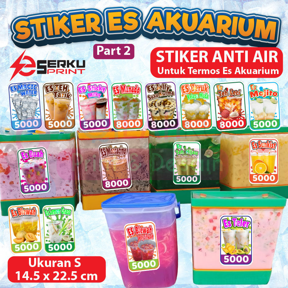 

Stiker Es Aquarium Stiker Termos ES Anti Air ukuran 14.5 x 22.5 cm Part 2