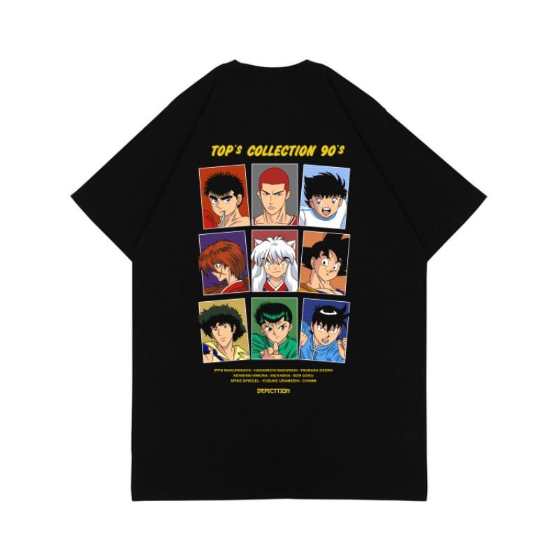 (COD) T-SHIRT KAOS ANIME TOP COLLECTION 90'S