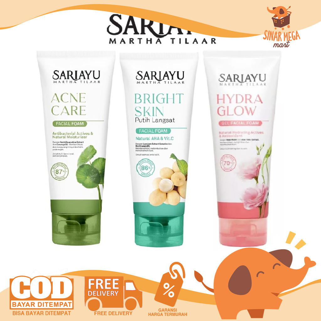SARI AYU SARIAYU Sari Ayu Facial Foam 100g / 75g - Sabun Pembersih Pencuci Wajah Murah