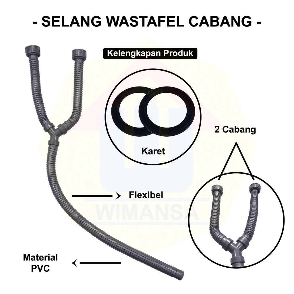 ERNESTO SELANG BAK CUCI PIRING CABANG PVC - SELANG WASTAFEL