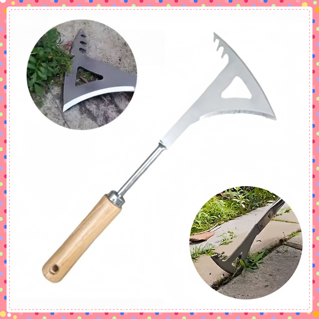 30cm Pemotong Sabit Kapak Ganda Pemangkas Rumput Multifungsi Rumput Sabit Arit Rumput Baja Asli Sabi