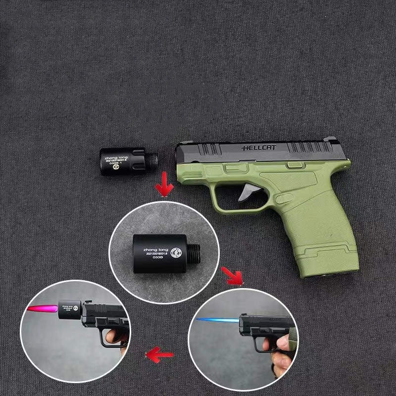 Butane Gas Turbo Lighter Creative Outdoor Windproof jet Flame Metal Lighter