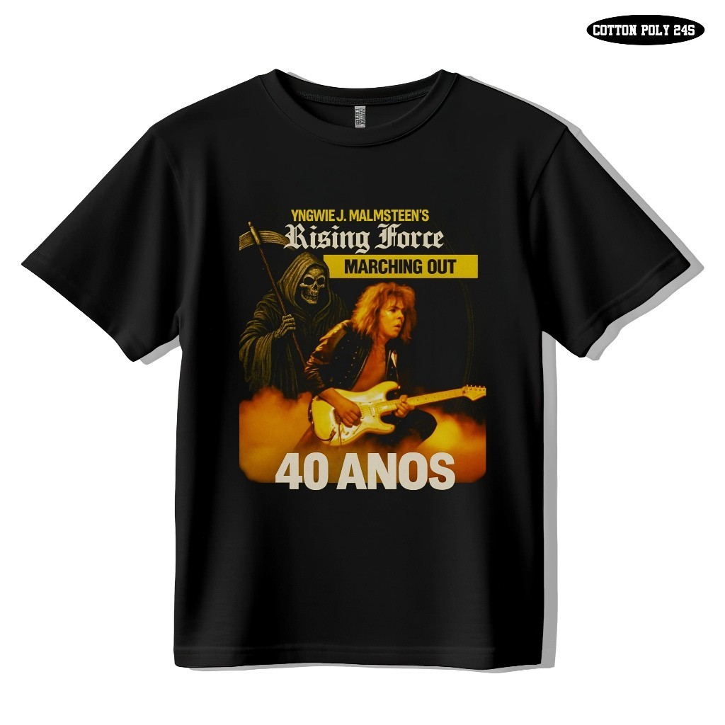 NOECLOTH - Kaos Vintage Guitar YNGWIE MALMSTEEN I Baju Distro Tebal 24s
