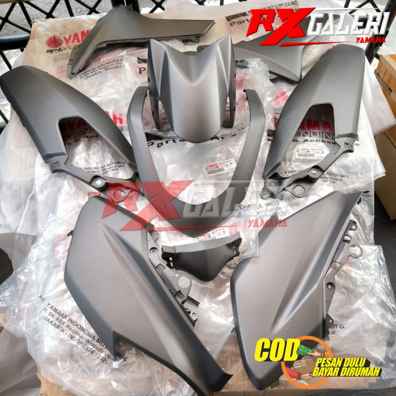 FULL SET BODY HALUS NMAX N MAX 2DP-P4 OLD GRAY SILVER DOFF 2017-2018 ORIGINAL YAMAHA