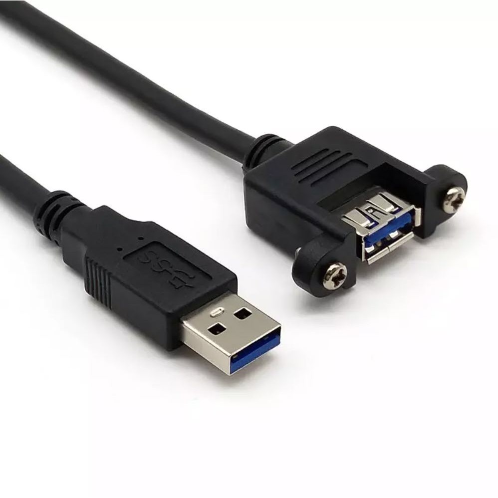 USB 3.0 Male to Female Extension Cable Panel Mount 100 CM 1 Meter