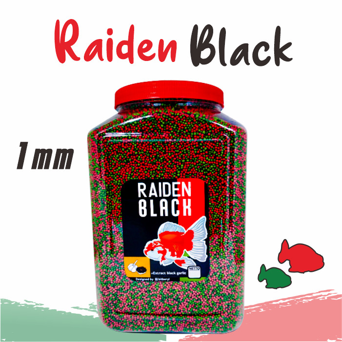 Pakan Pelet Makanan Ikan Mas Koki Raiden Pellet Raiden Black Bawang Hitam