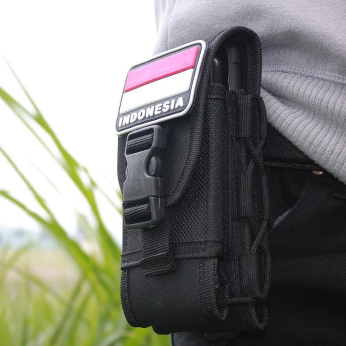 Sarung HP Tas Pinggang Tactical Satpam Security Polri Logo - LOGO THW201