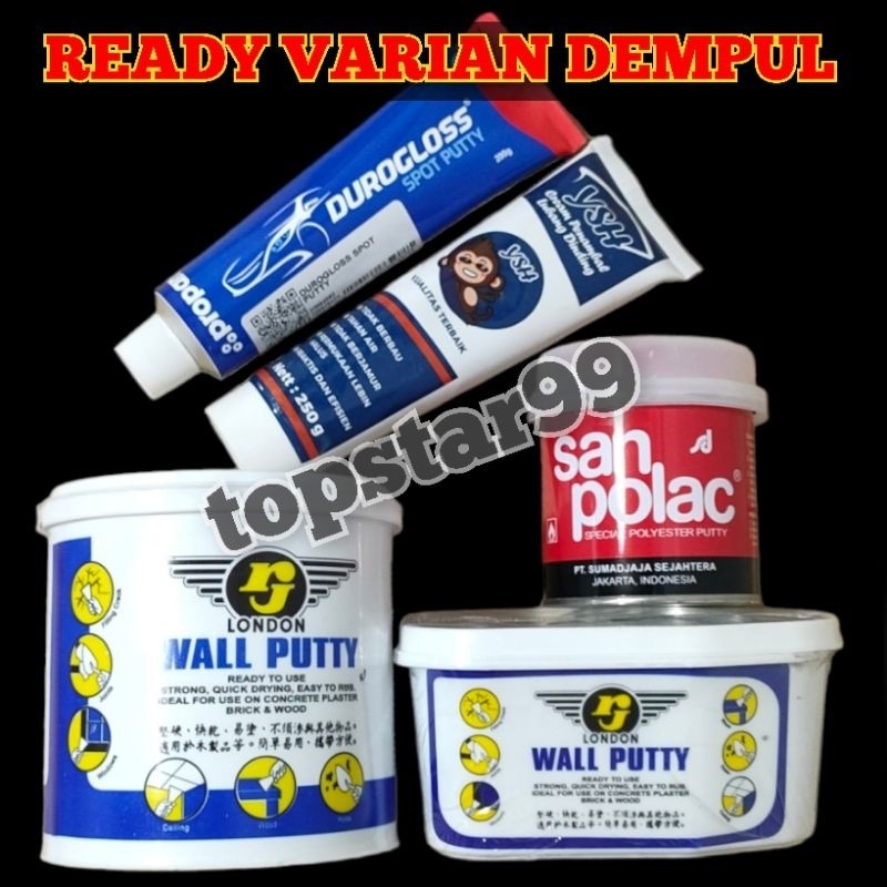 Ready Berbagai Macam Merk Dempul Instan Pasta Untuk Dinding Motor Mobil Tembok Berbagai Macam Ukuran