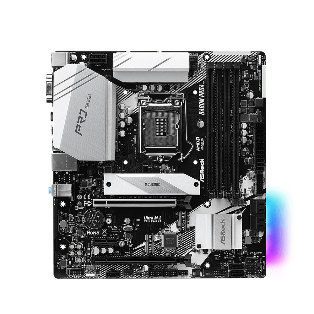 ASRock Brand New B460M PRO4 Motherboard LGA1200 Support 10900K 10100F 10600KF 10400KF 10700k G6400 G