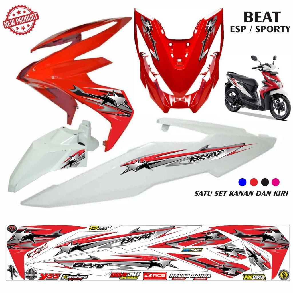 STIKER MOTOR BEAT ESP SPORTI STRIPING VARIASI / STIKER BEAT STREET VARIASI