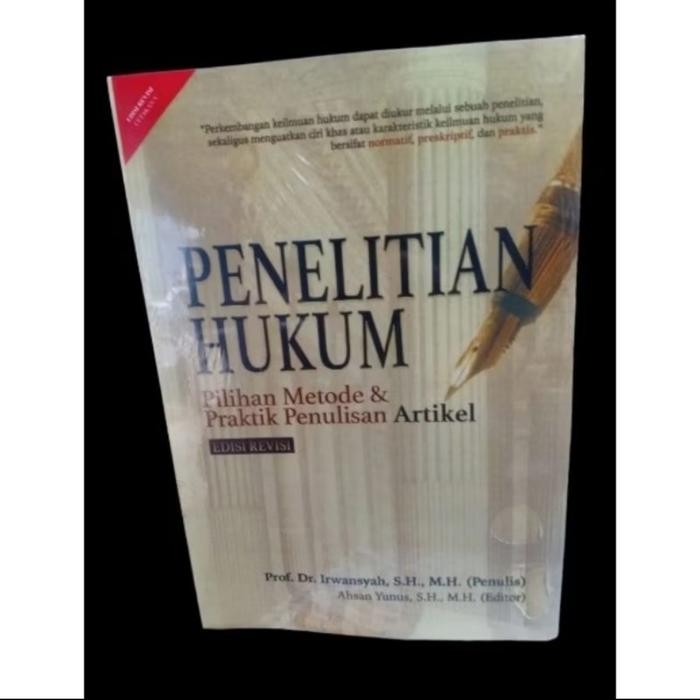 buku penelitian hukum pilihan metode dan peraktik penulisan artikel