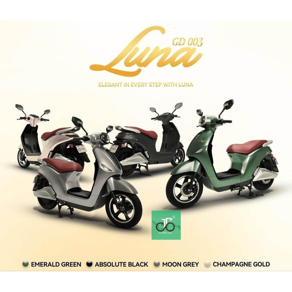 Sepeda Motor Listrik Model Vespa Goda GD 003 Luna (GD003)