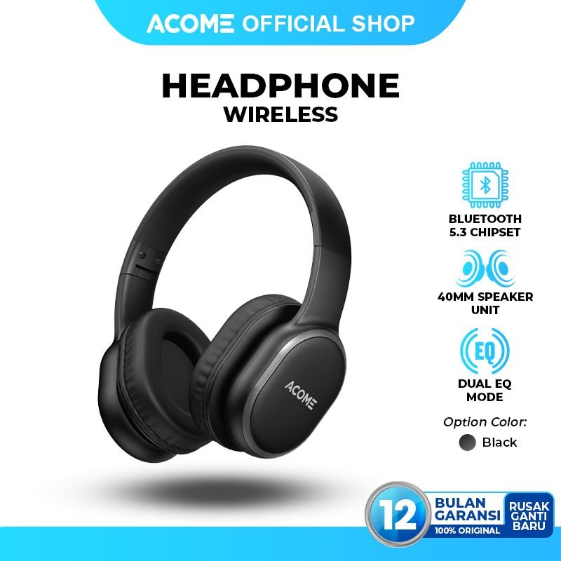 ACOME Tune H2 Headphone Bluetooth 5.3 / Headset Earphone Wireless Dual EQ Mode Foldable Original - G
