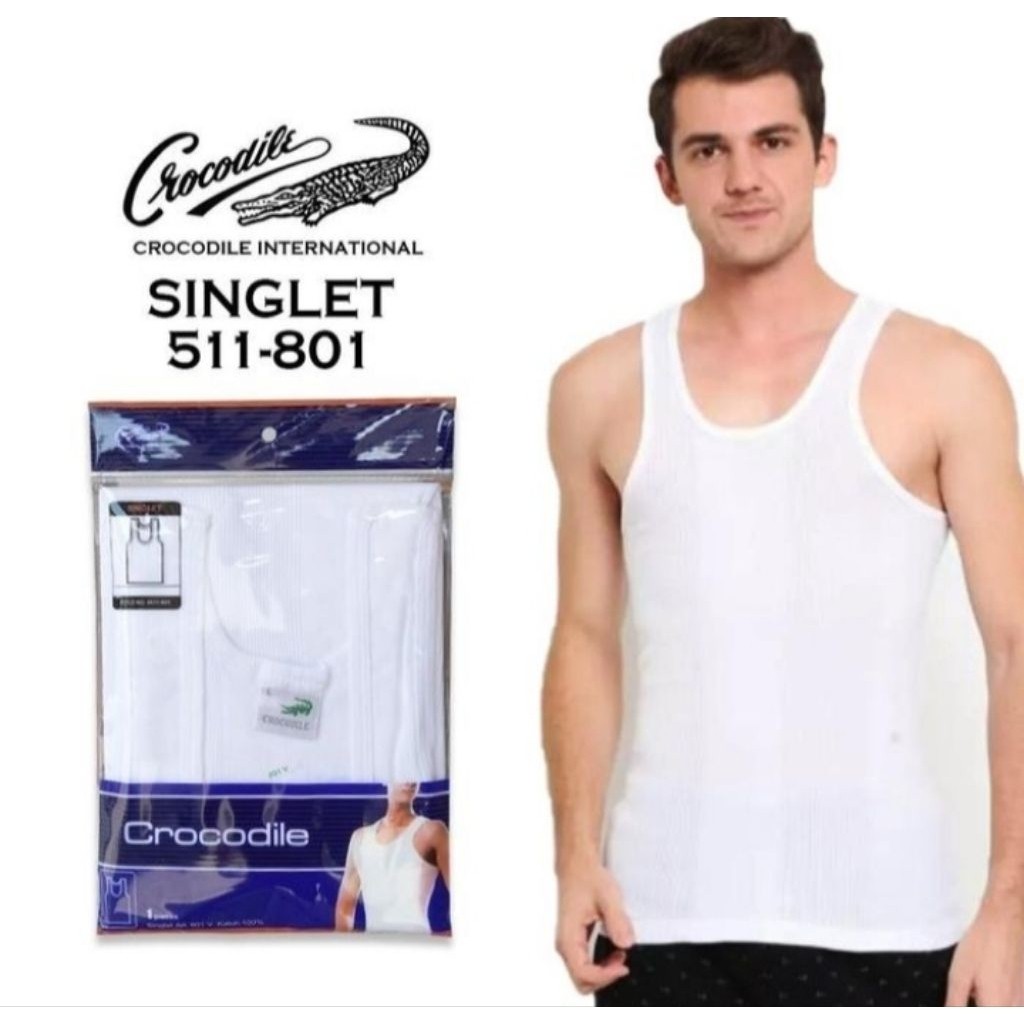 SINGLET CROCODILE 801 V ORIGINAL KATUN/KAOS DALAM CROCODILE