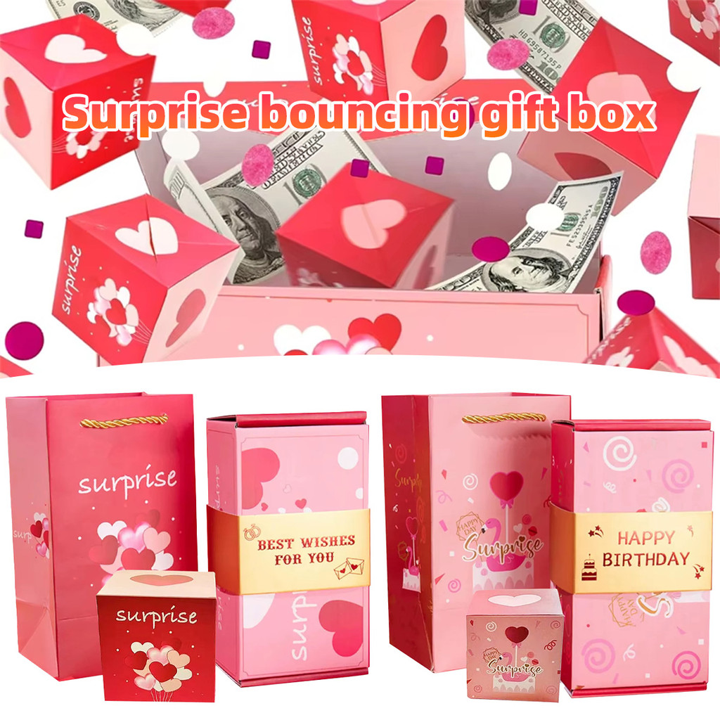 Suprise gift box / Hampers Ulang Tahun Cewek / Kado Cewek / Kado Ultah dengan kotak hadiah + tas had