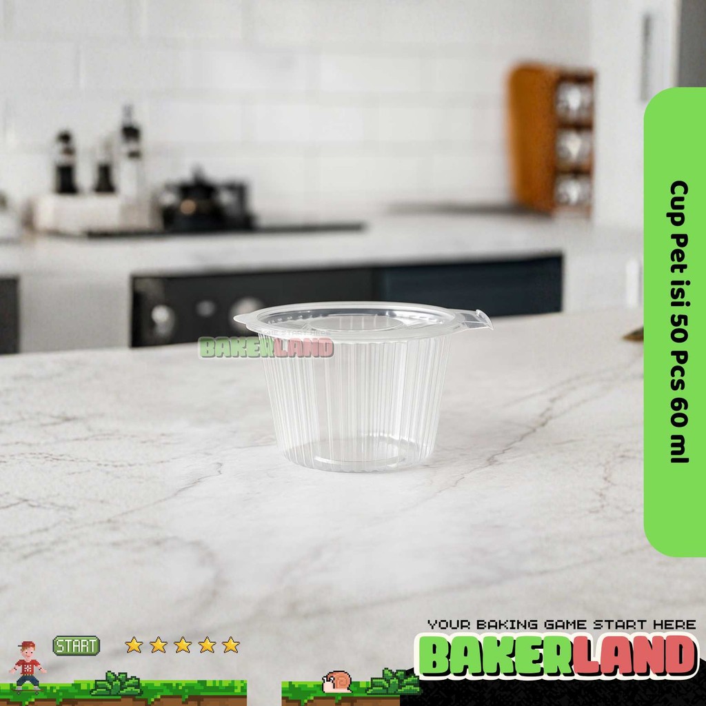 Cup Sambal Cup Pat 60ml / Cup Pat Sambal /Wadah Sambal / Tempat Sambal / Kemasan Sambal saus