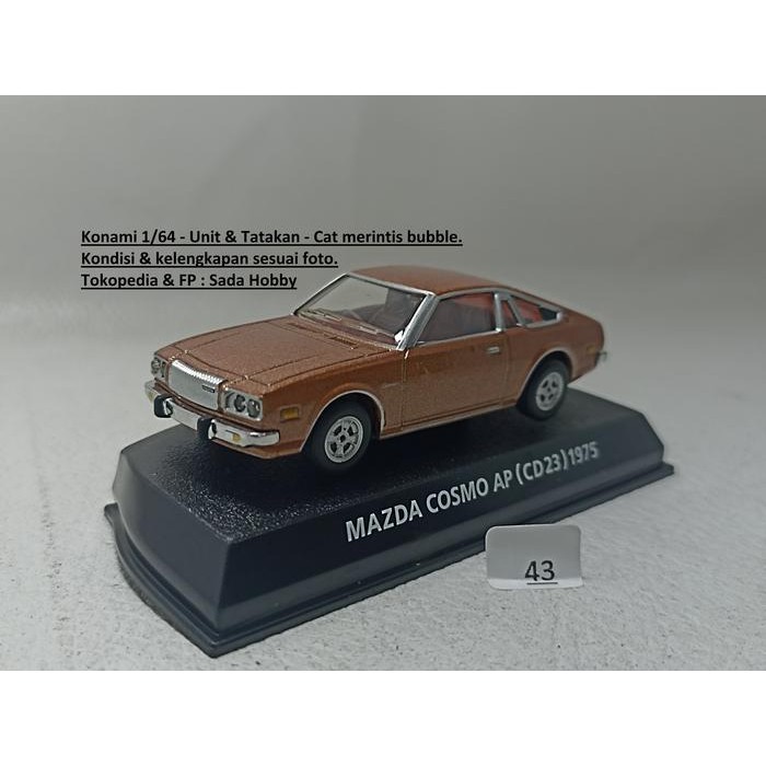 DCT... Diecast Konami 1/64 Mazda Cosmo AP CD23 1975 Coklat Loose