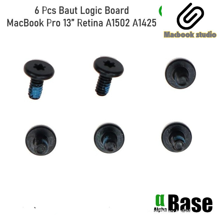 6 Pcs Baut Logic Board MacBook Pro 13” Retina A1502 A1425