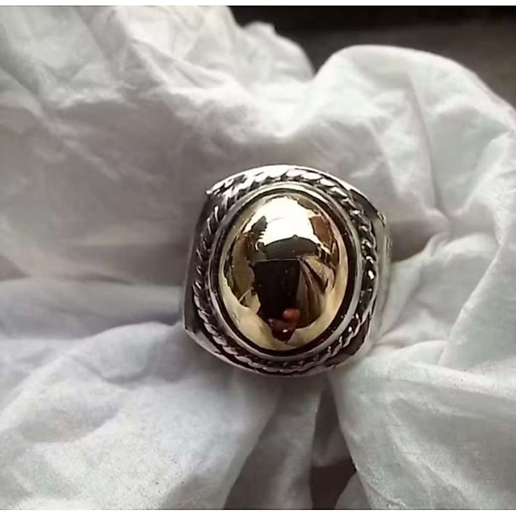 CINCIN BATU  BADAR EMAS NATURAL