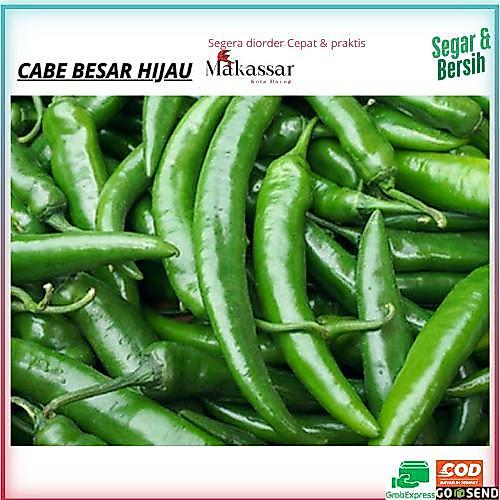 Lombok/Cabe Hijau Besar,Murah Makassar,Pasar Terong,dan Pasar Induk Pannampu,cabe segar,cabe berkual
