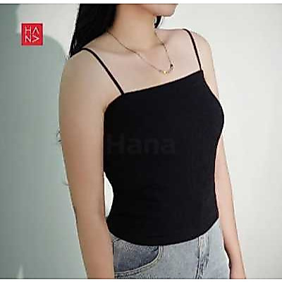 Tanktop Crop Singlet Polos Bra Kemben Dalaman Wanita Tali Spaghetti Big Size Elastis Korean Style