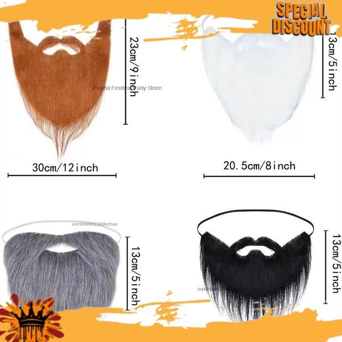 bigpromo BREWOK JENGGOT KUMIS PALSU HITAM PUTIH /Kumis Palsu Pesta Penyamaran Helloween Cosplay panj