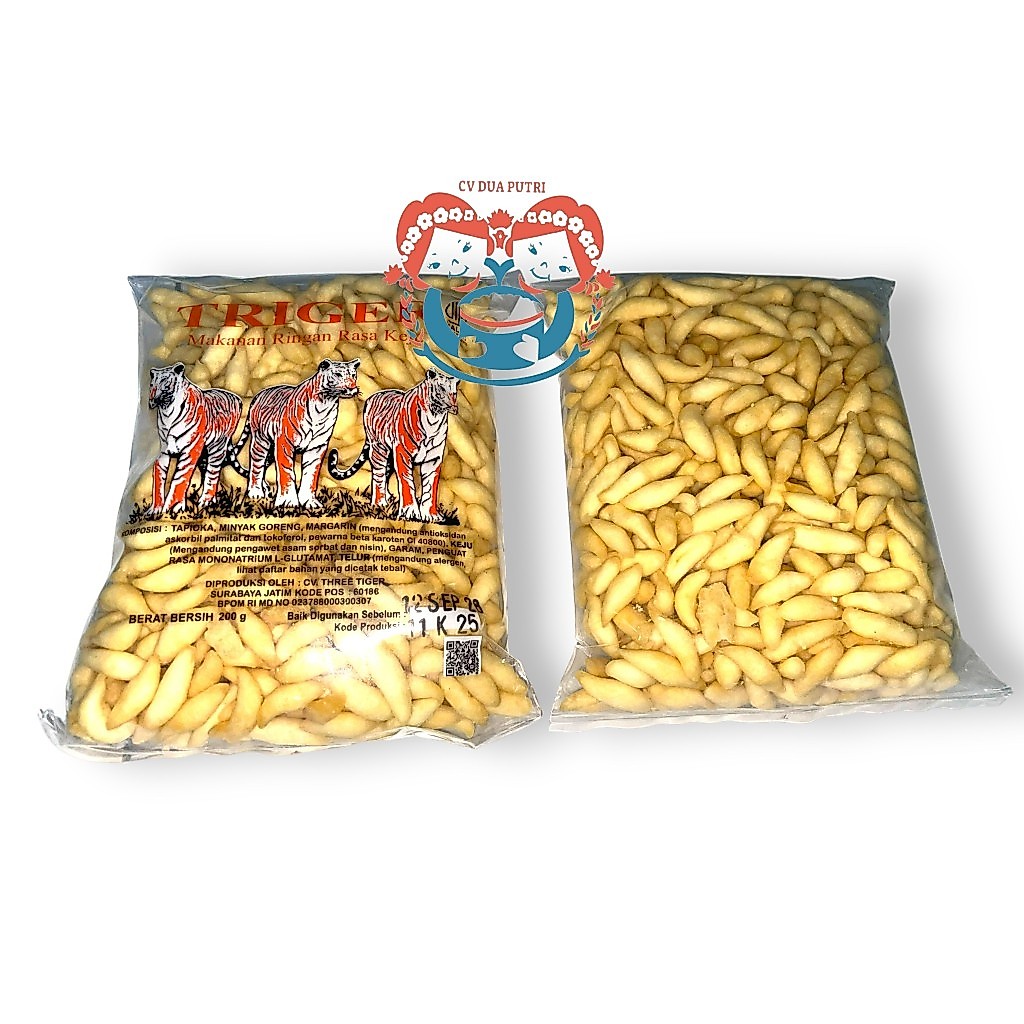 Widaran Keju Tiger 200gr Asin Gurih Snack Cemilan Lebaran Murah