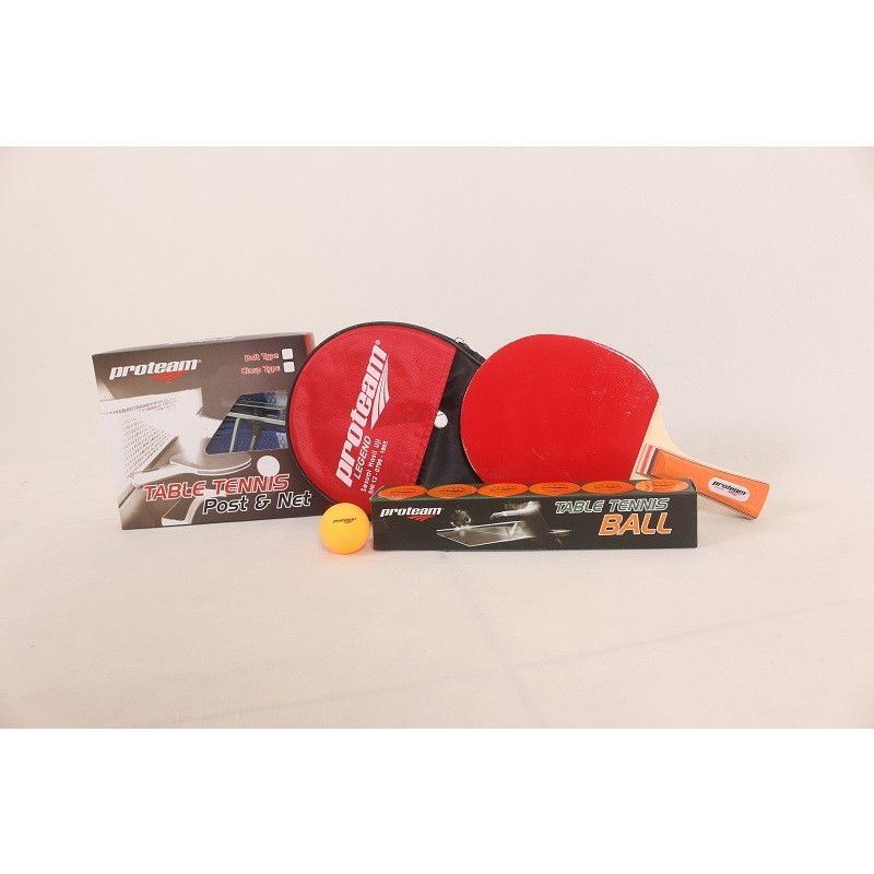 Proteam Banded Bet Tennis Meja Plus Bola Tennis Meja ( Isi 6 ) Plus Net Tennis Meja Puteran