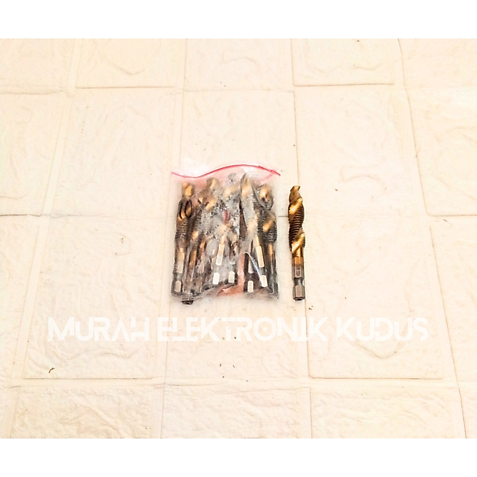 MATA BOR + DRAT PANJANG KUNING M10X1.5 PREMIUM