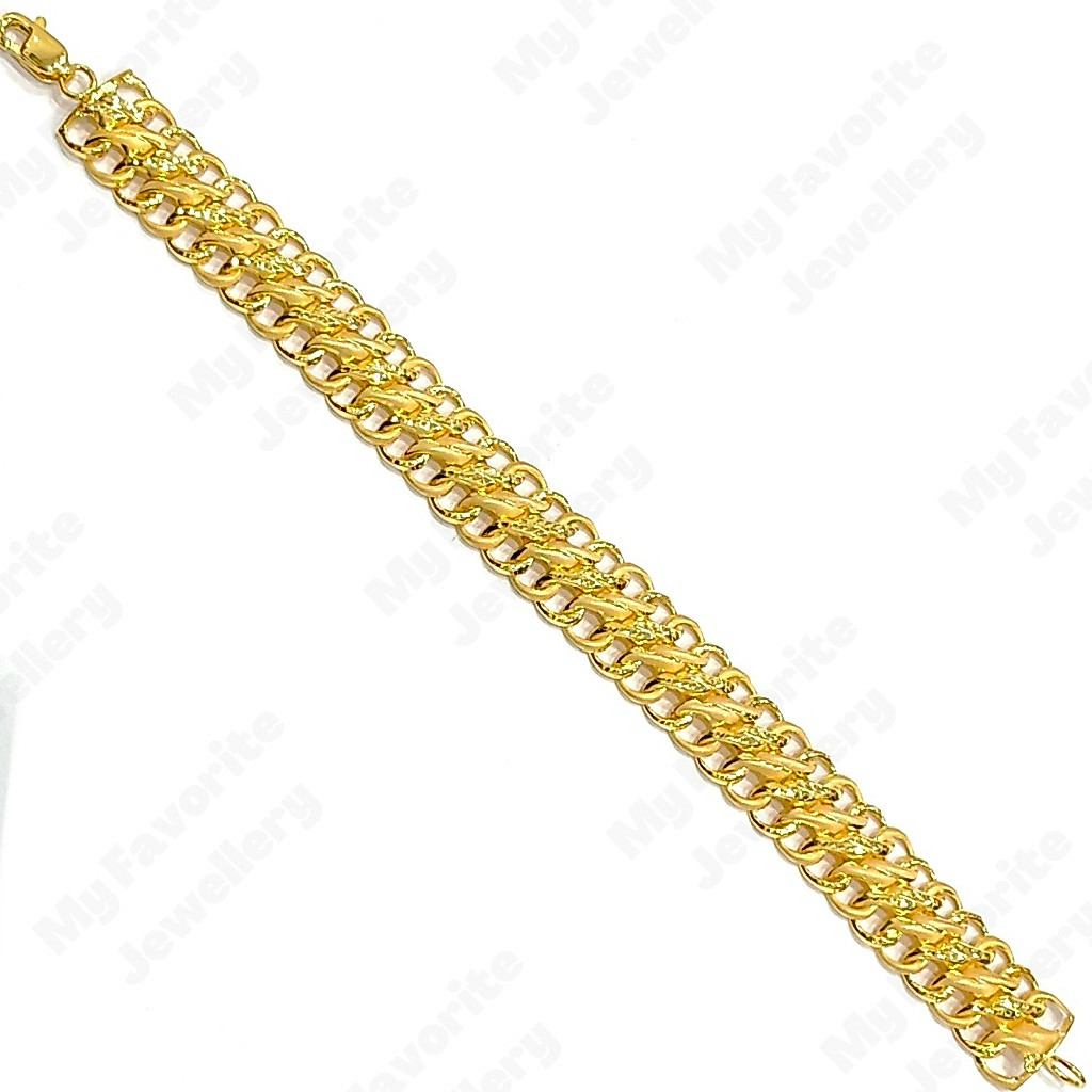 Gelang Sisik Naga SS Rantai Merk Shb Emas Asli Kadar 700