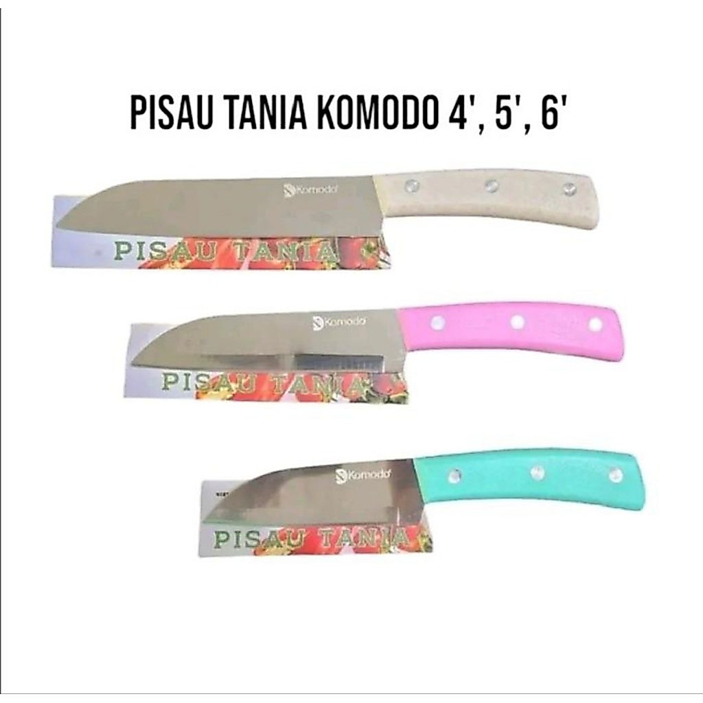 Pisau Stainless Tania Komodo/ Pisau Dapur Stainless Tajam Komodo ukuran 4, 5, 6 inch