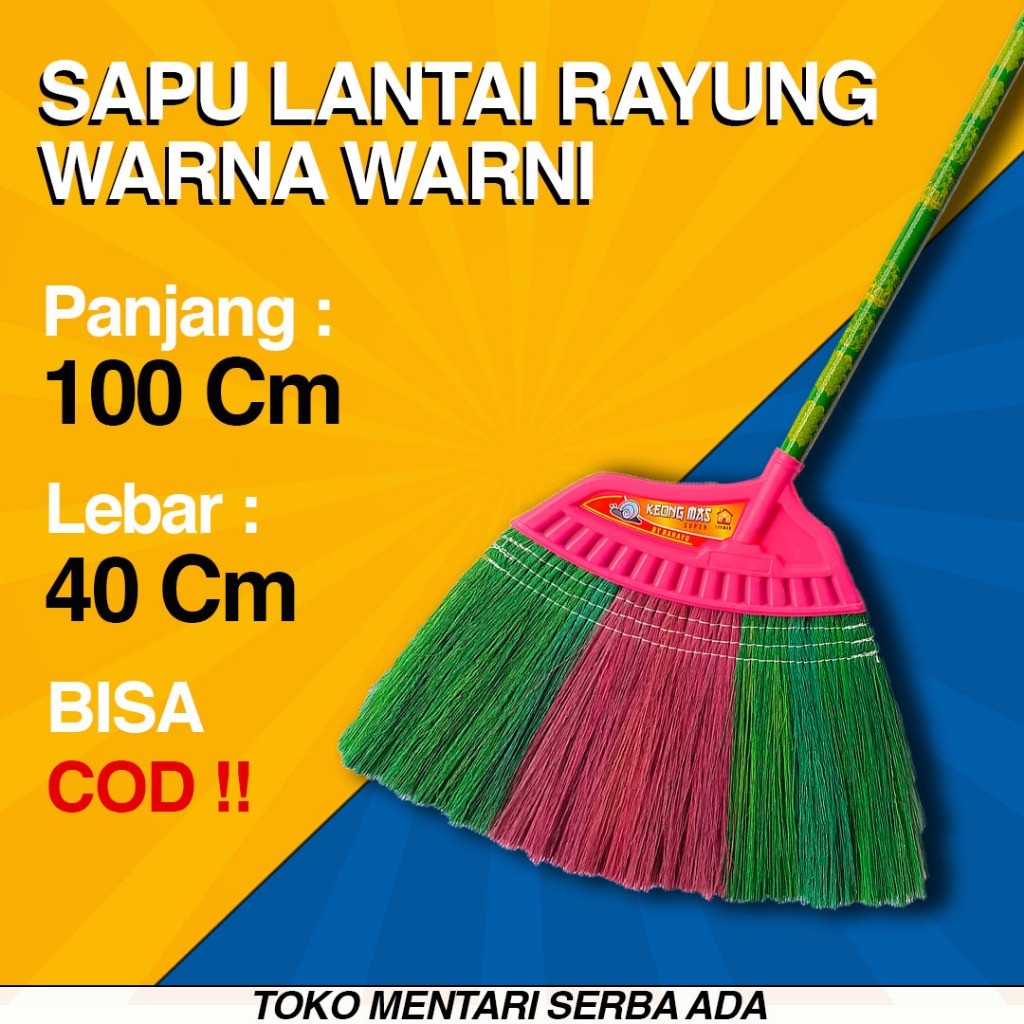 SAPU LANTAI RAYUNG WARNA WARNI SAPU LANTAI RAYUNG NATURAL BERJAHIT bahan rayung model premium pelan 