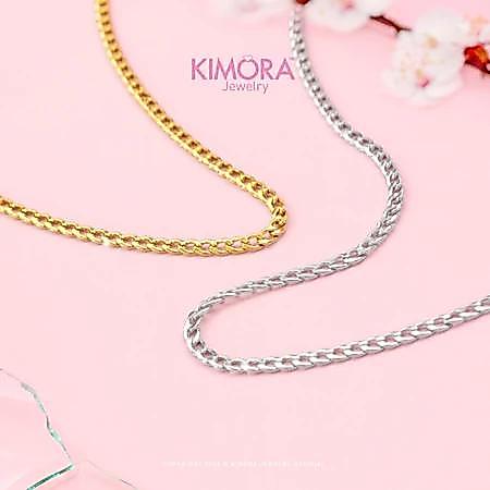 Kimora - Rantai Kalung Titanium Unisex Laras Kat55 - SILVER 60CM 3MM