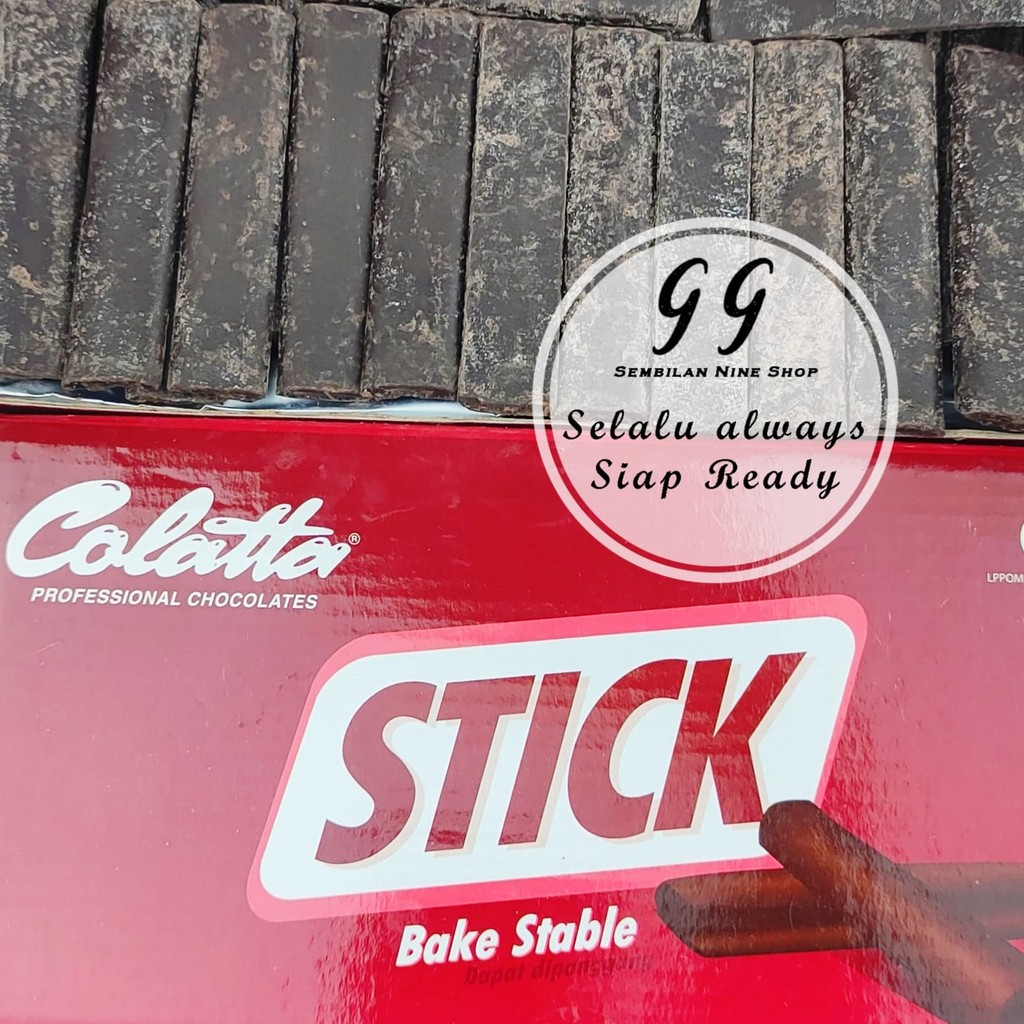 

COLATTA 200 Gram STICK COMPOUND Chocolate Bake Stable Batons Dark Cokelat Coklat Sticks Stik Colata