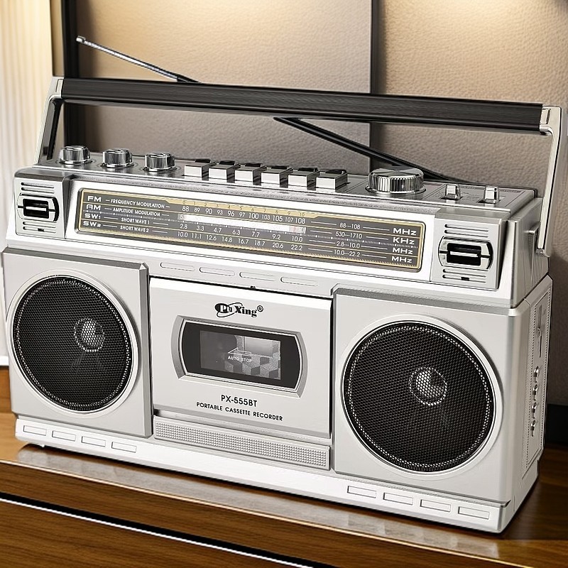 Retro multifunctional portable tape recorder AM/FM/SW1-2 multi band radio wireless Bluetooth card in