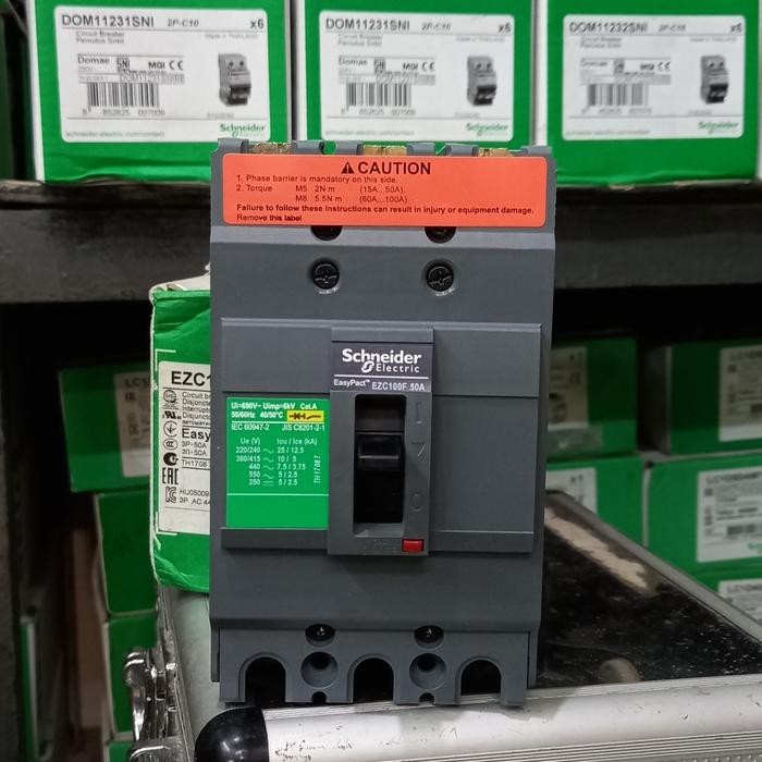 READY MCCB EZC100F 3PHASE 50A SCHNEIDER