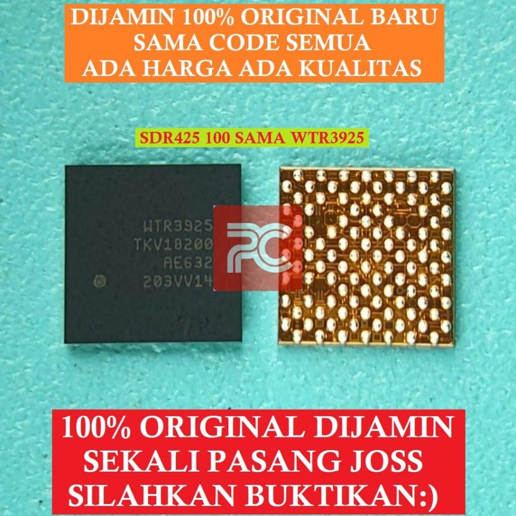 [ TERMURAH ] IC WTR3925 SDR425 IPh 6S-7P MI5 S5 G9200 NOTE4 S7/OPPO A53/VIVO Y20 WTR 3925 ORIGINAL T