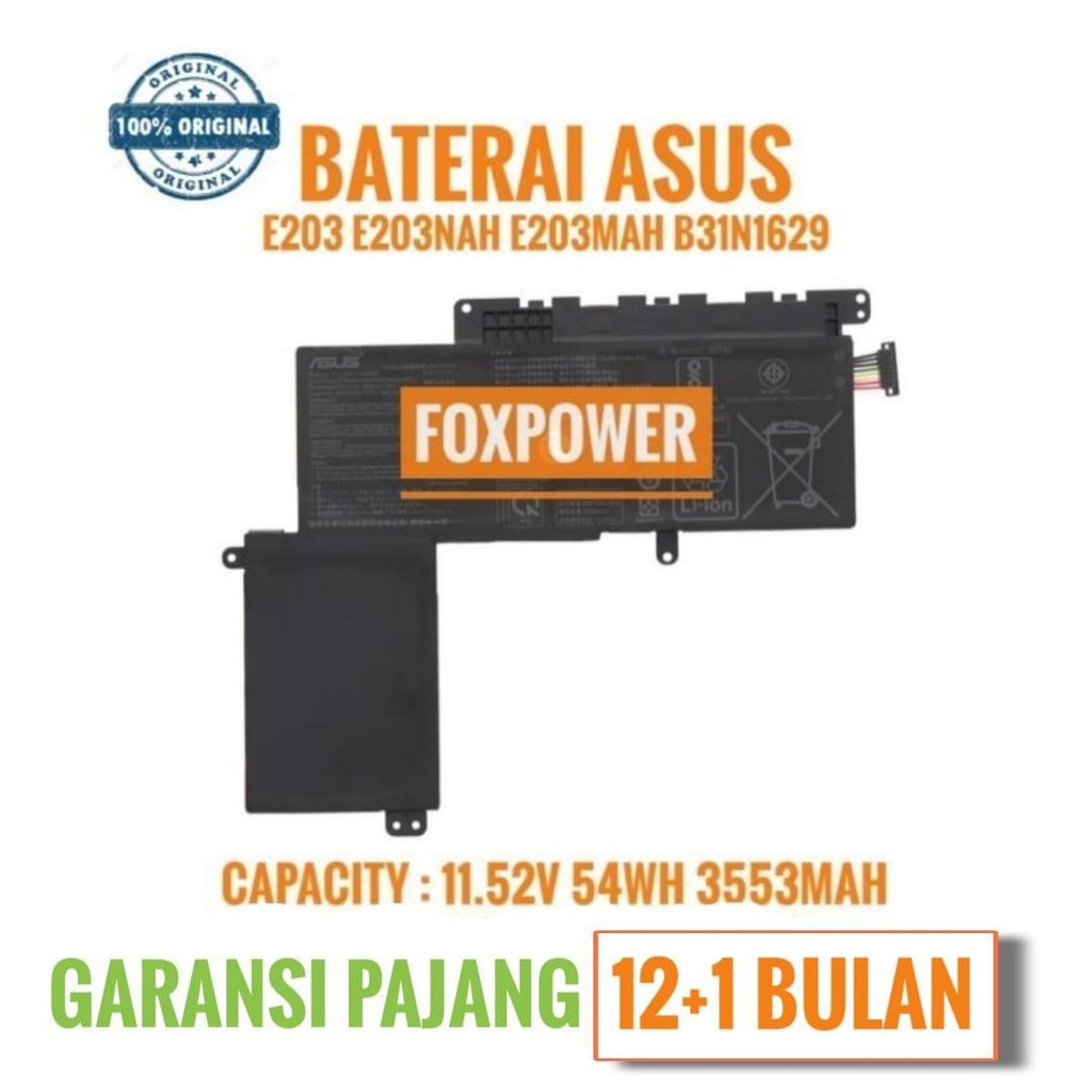 Original Baterai Asus E203 E203NAH E203MAH B31N1629